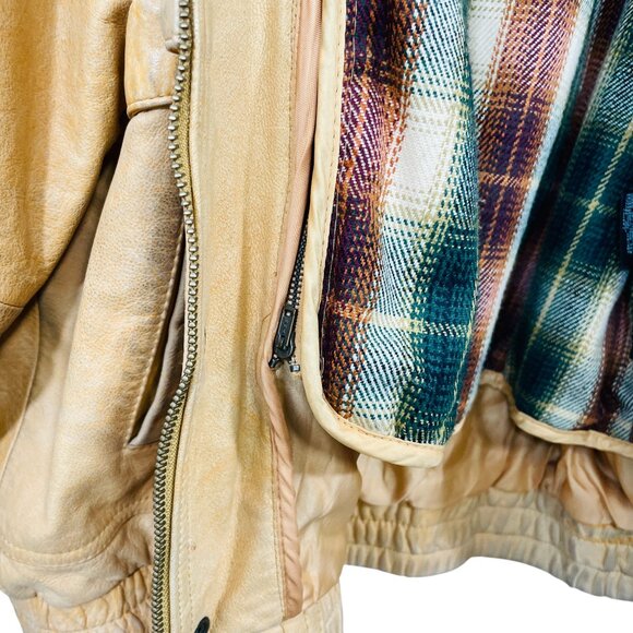 Vtg 1986 Wilson's Adventure Bound Bomber Leather Jacket Mens L Thinsulate 3M‎ - Picture 4 of 11